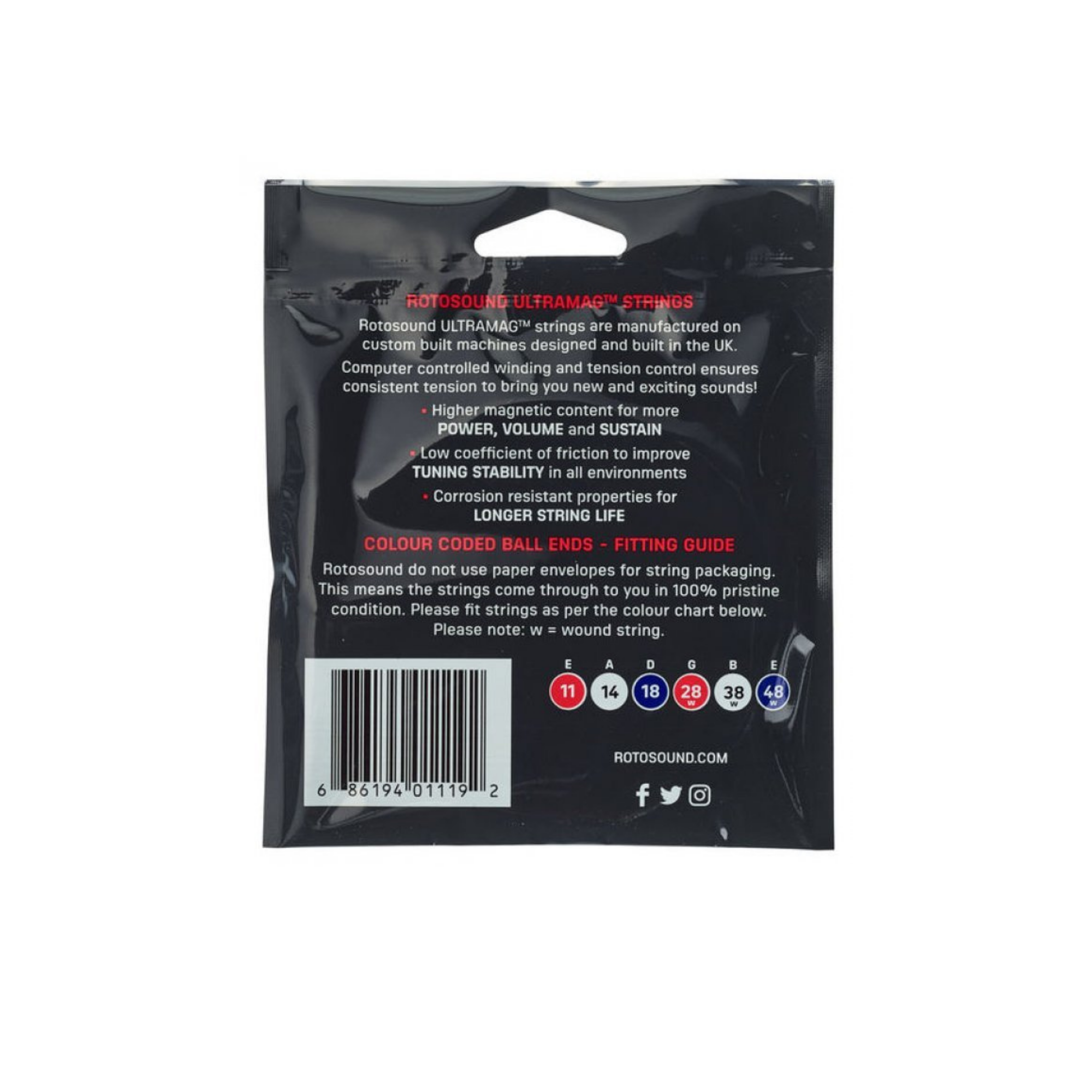 Rotosound Ultramag Medium Electric Guitar Strings